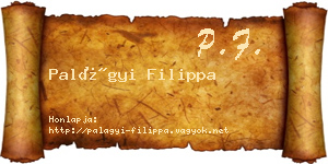 Palágyi Filippa névjegykártya